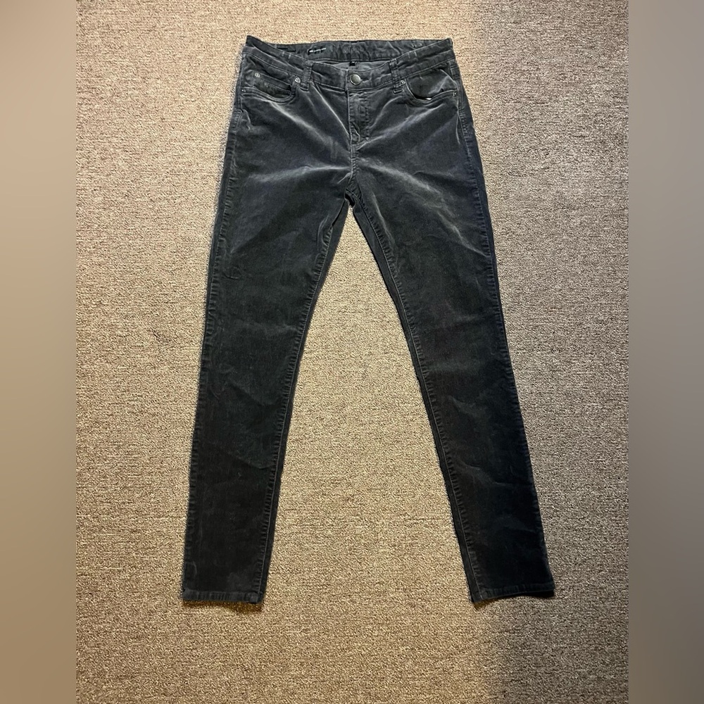 Kut from the Kloth Charcoal Grey Corduroy Skinny Pants